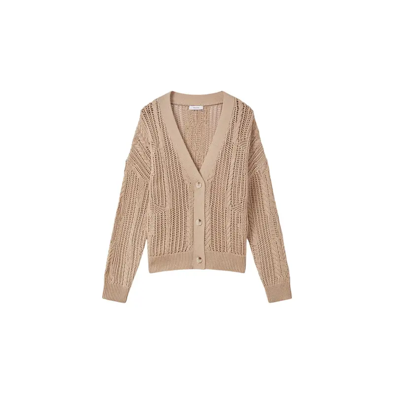 Tiffany Cotton Blend Open Stitch Cardigan