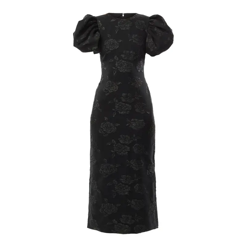 3D Jacquard Midi Dress