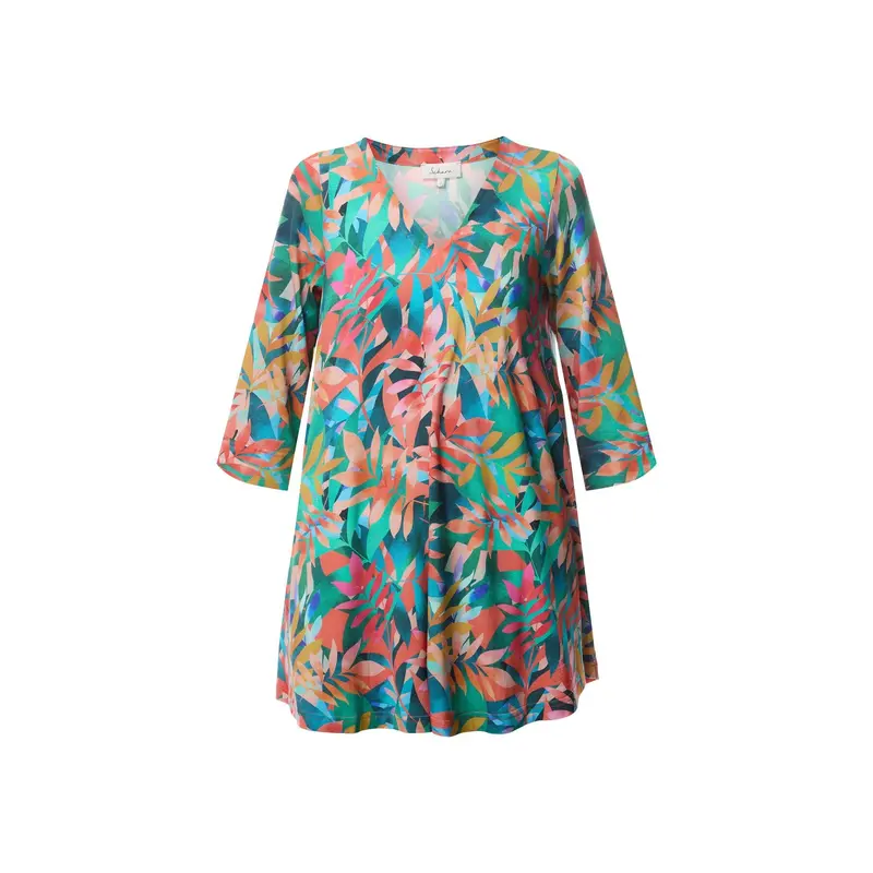 Tropical Leaves Jersey Tunic