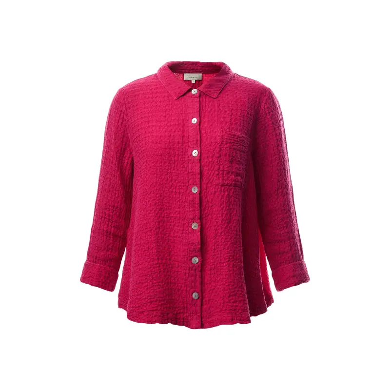 Waffle Linen Pocket Shirt