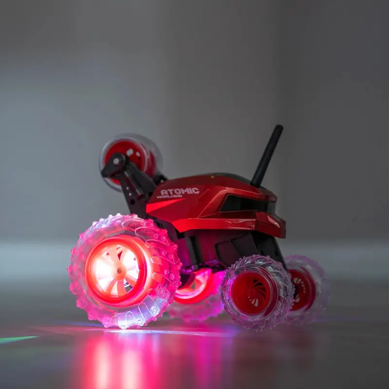 Atomic Whirlwind Remote Control LED Tumbling Stunt Car Red
