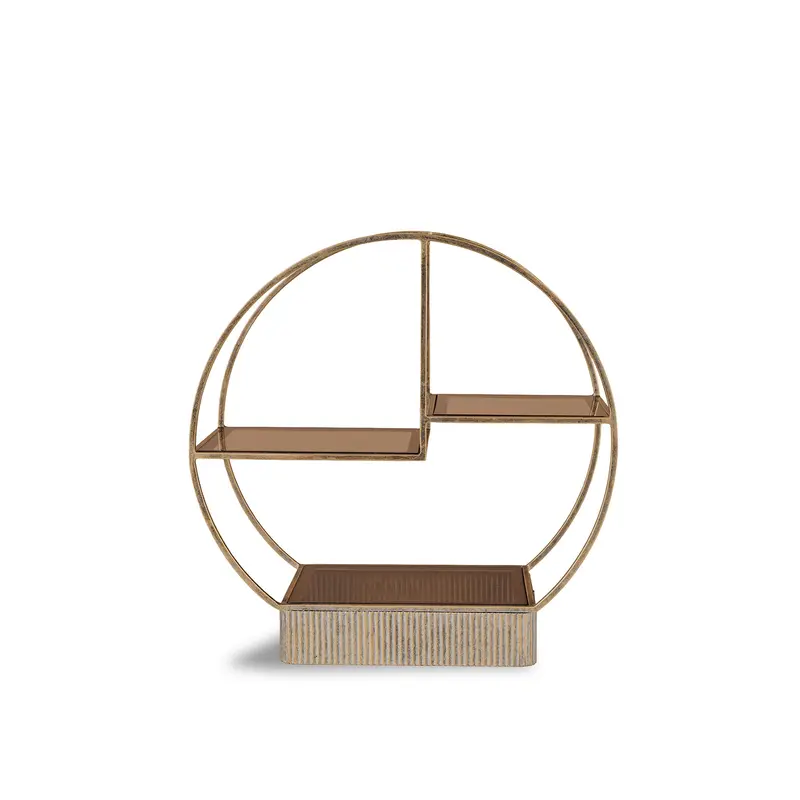 Belvedere Aged Gold Buffet Stand Small