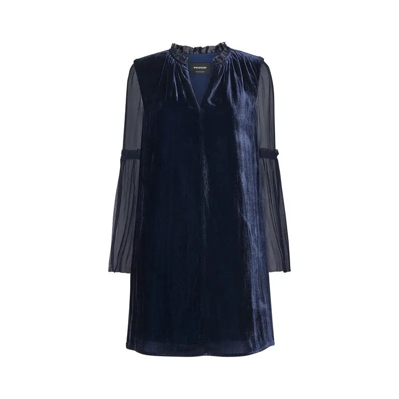 Velvet Sheer Sleeve Dress