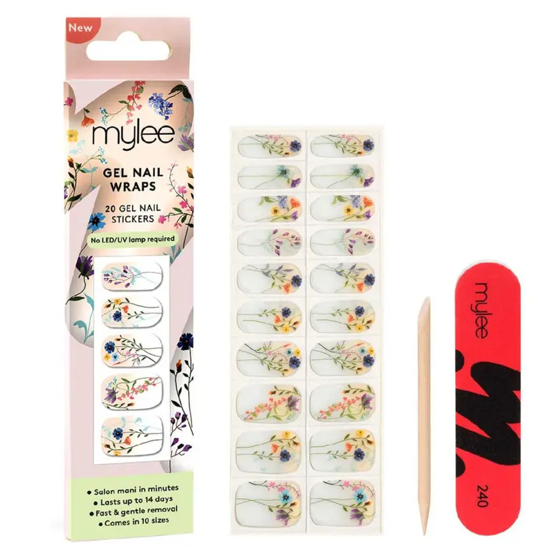 Gel Nail Wraps Blooming Lovely